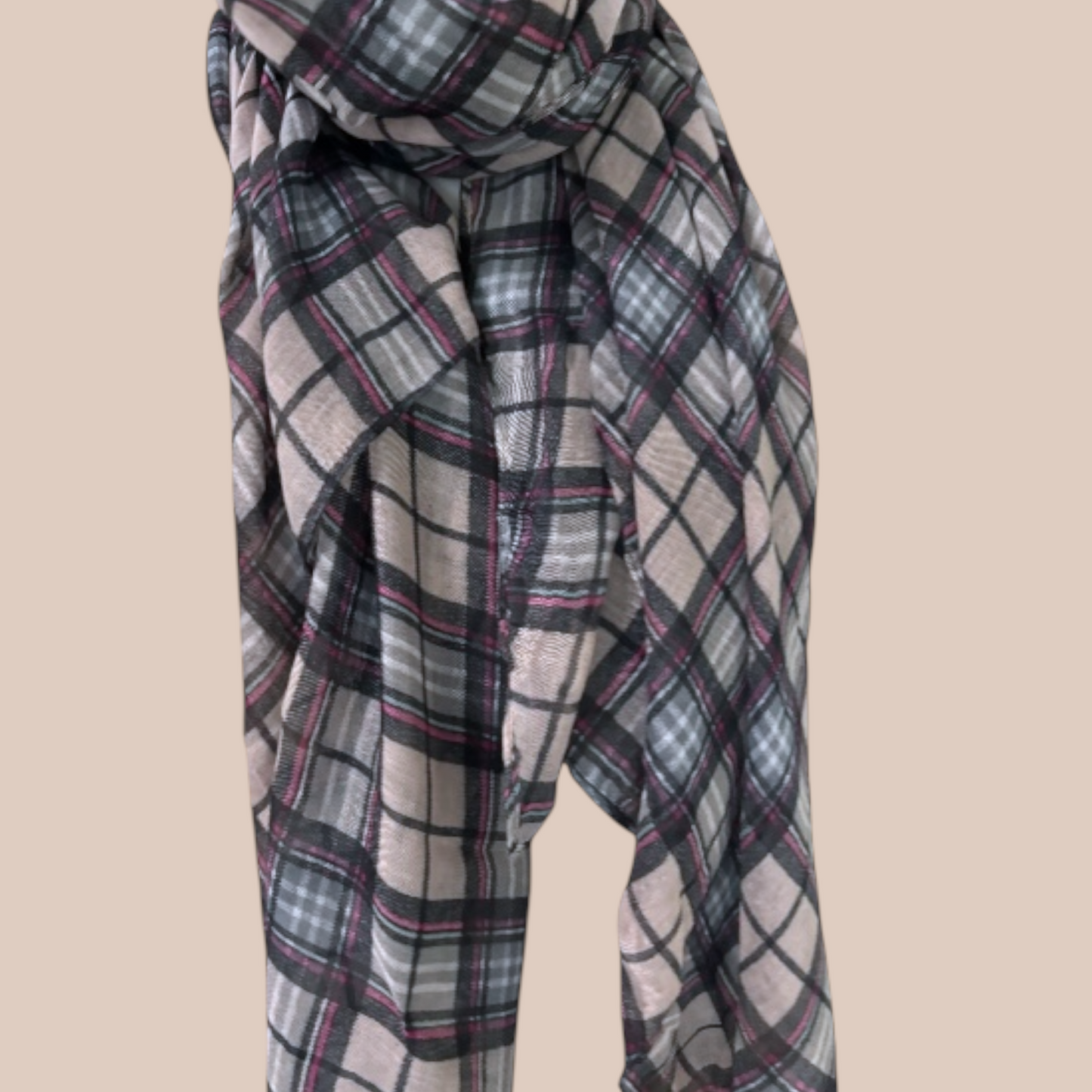 Assorted Color Plaid Print Scarves