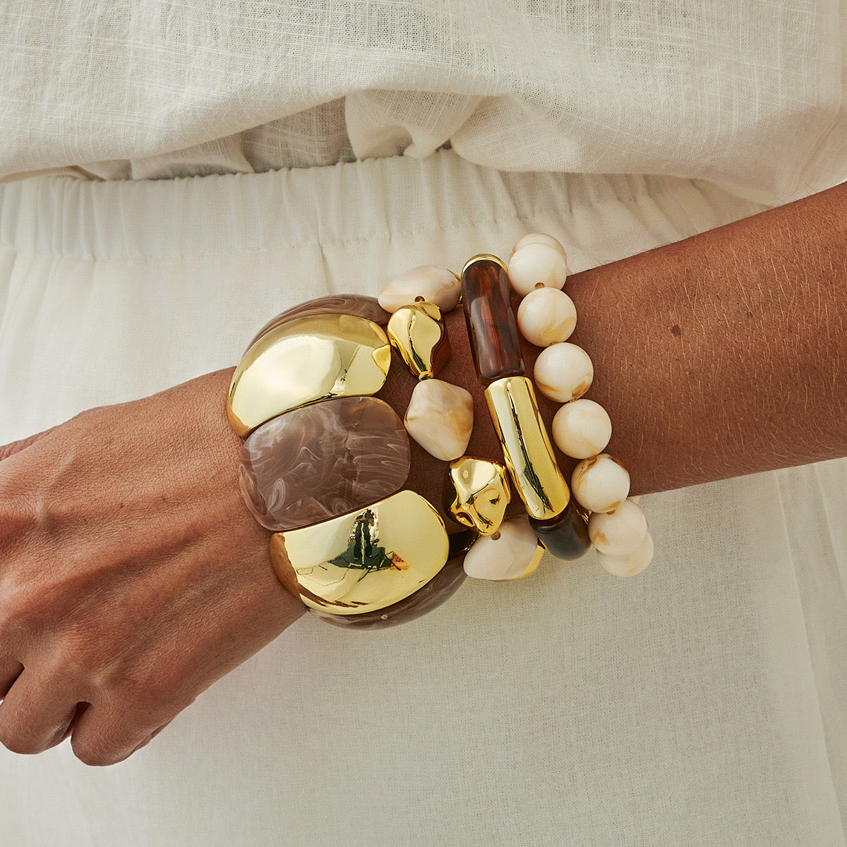 Resin Bracelet women Vintage Acetate Pattern Leopard Print Handmade Crafted - Lizi Yarce Accesories