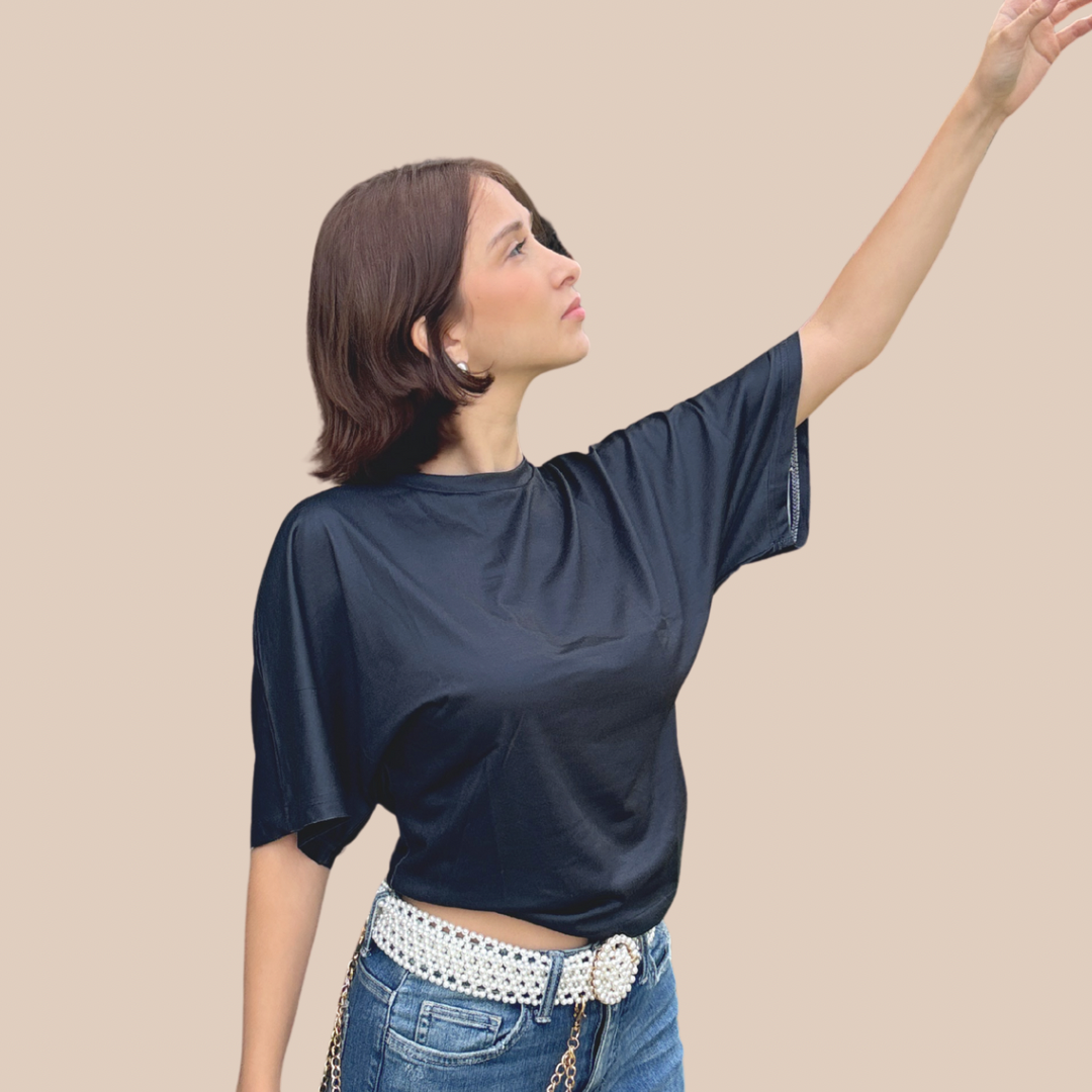 Tshirt Korean Style Casual Black Color