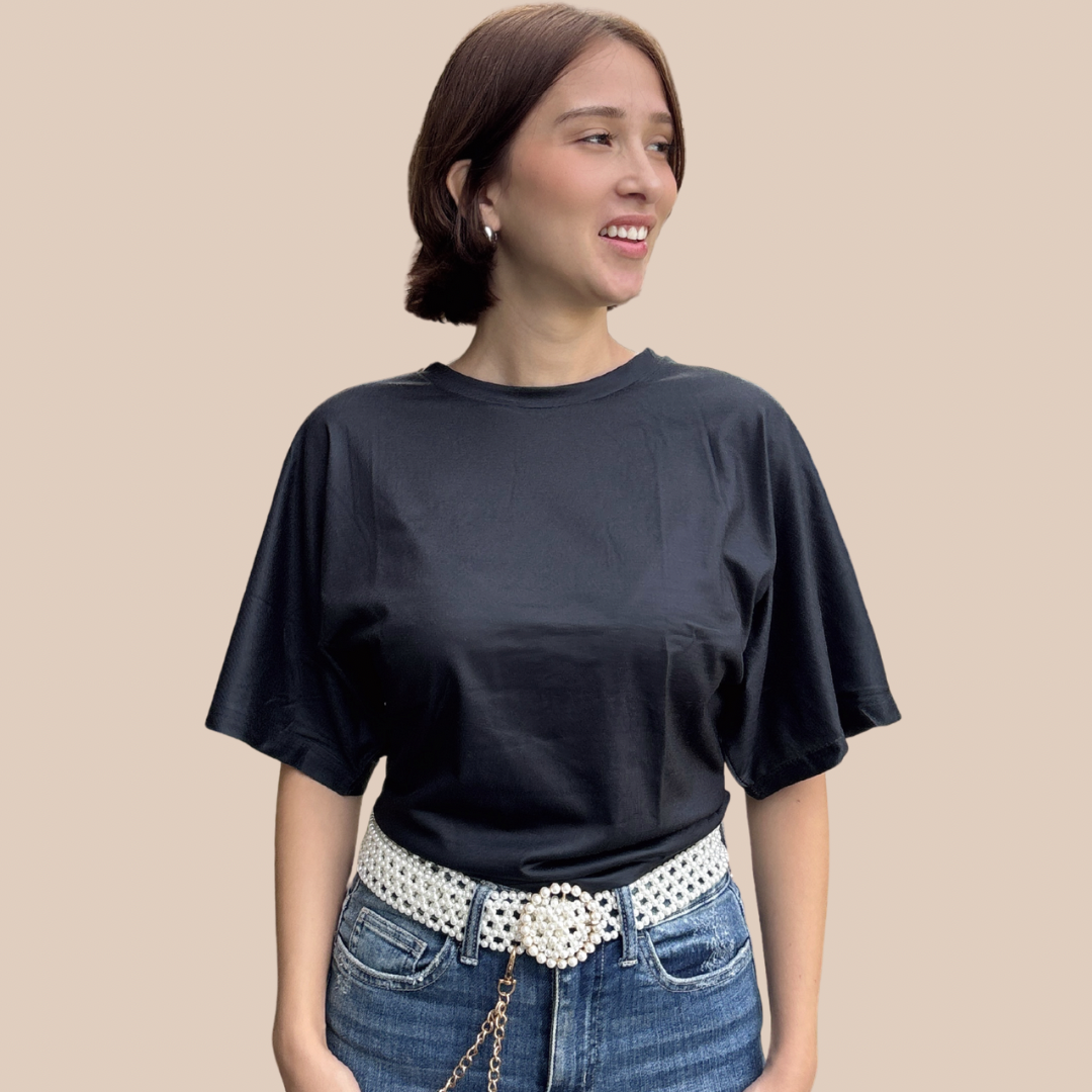 Tshirt Korean Style Casual Black Color