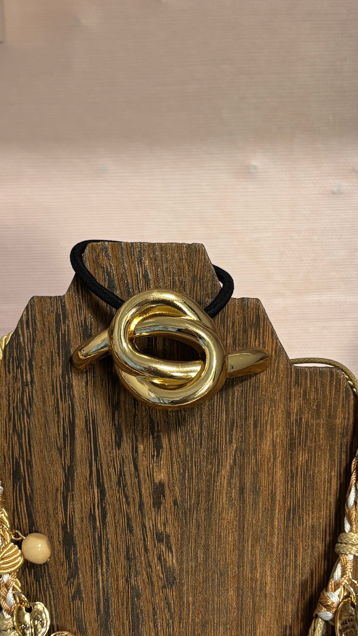 women korean style geometric metal hair tie - Lizi Yarce Accesories