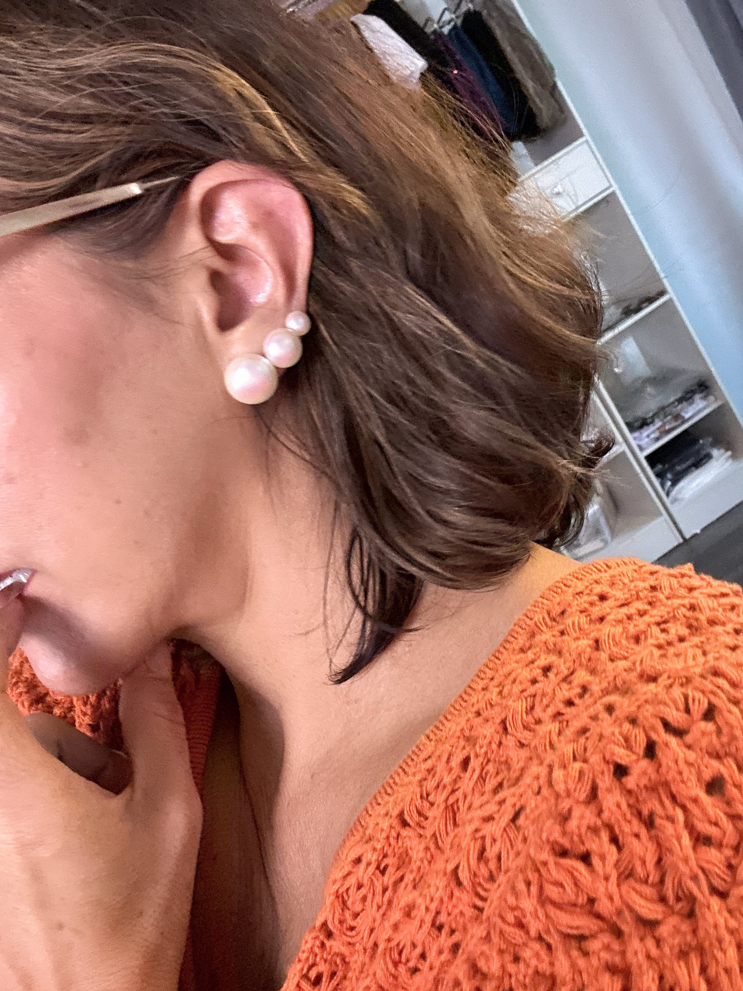 Perls studs 3 pairs  stainless steel - Lizi Yarce Accesories