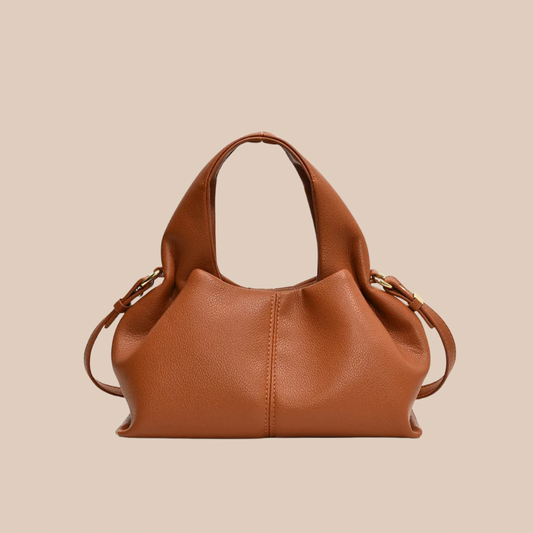 Casual ruched classic Marrón Bag - Lizi Yarce Accesories