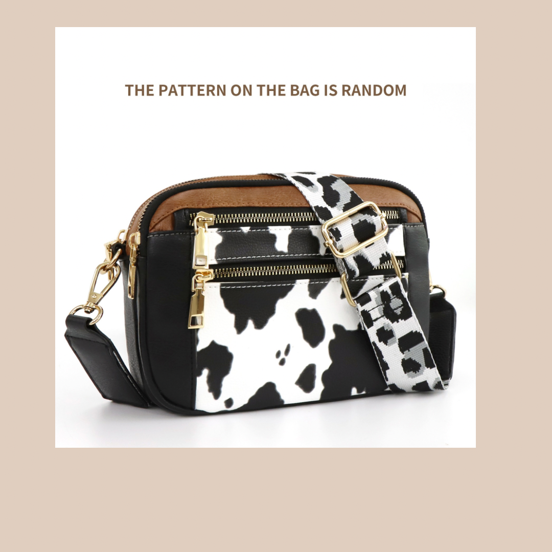 Small pu leather cow pattern - Lizi Yarce Accesories