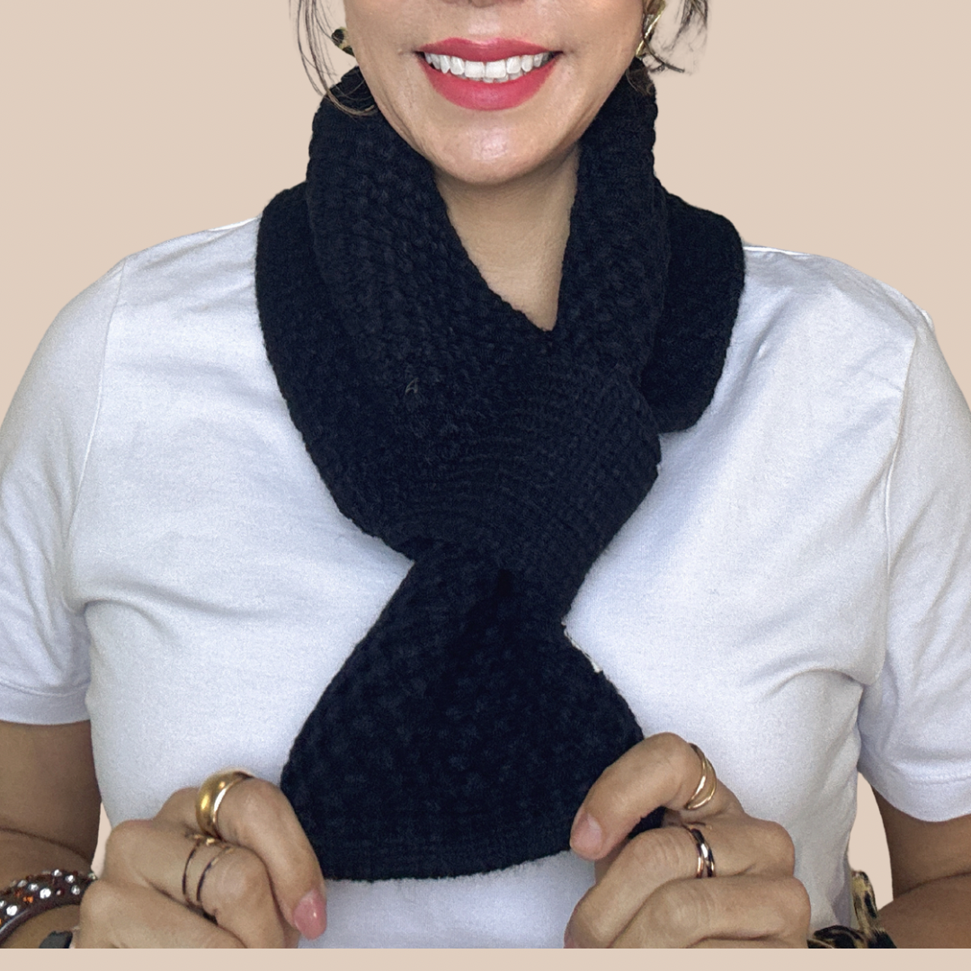 Women simple Korean style Black scarf - Lizi Yarce Accesories
