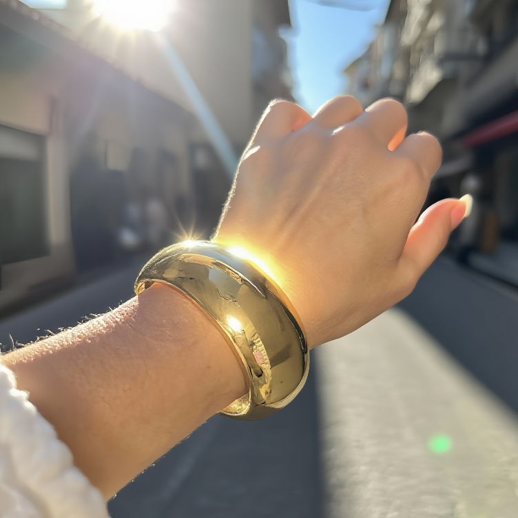 Bangle chic hip hop simple Style solid - Lizi Yarce Accesories