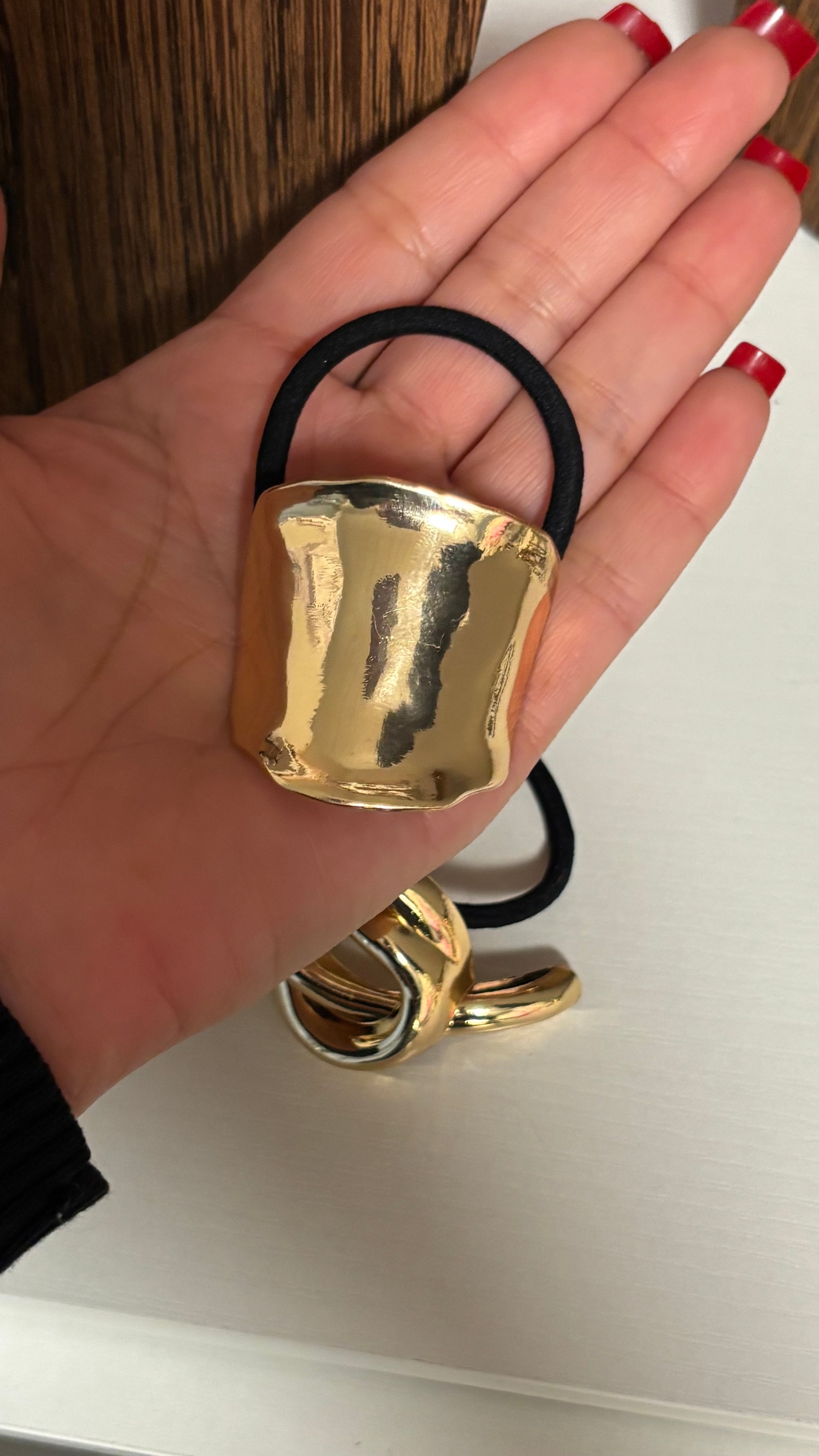 women korean style geometric metal hair tie (Copia) (Copia) - Lizi Yarce Accesories