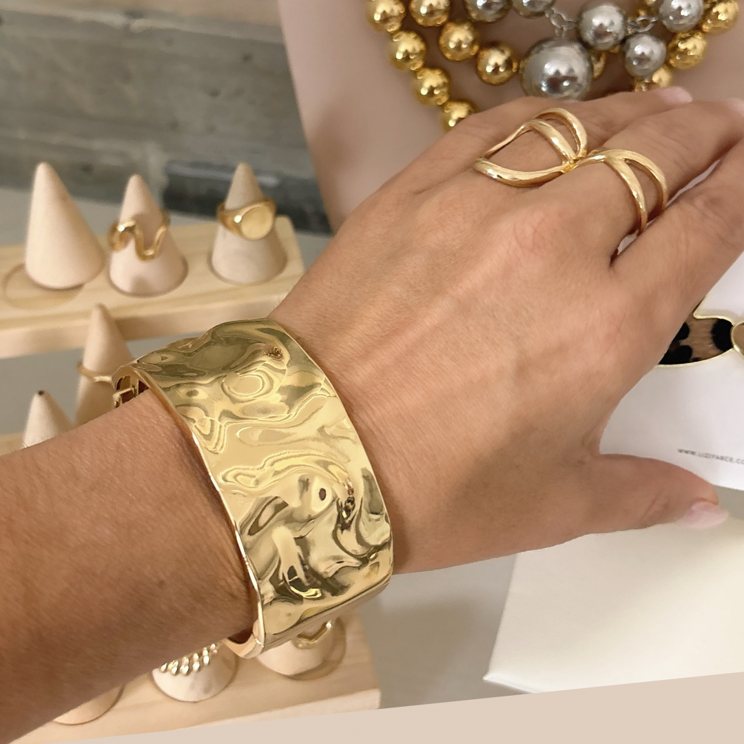 Bangle chic hip hop simple Style solid - Lizi Yarce Accesories