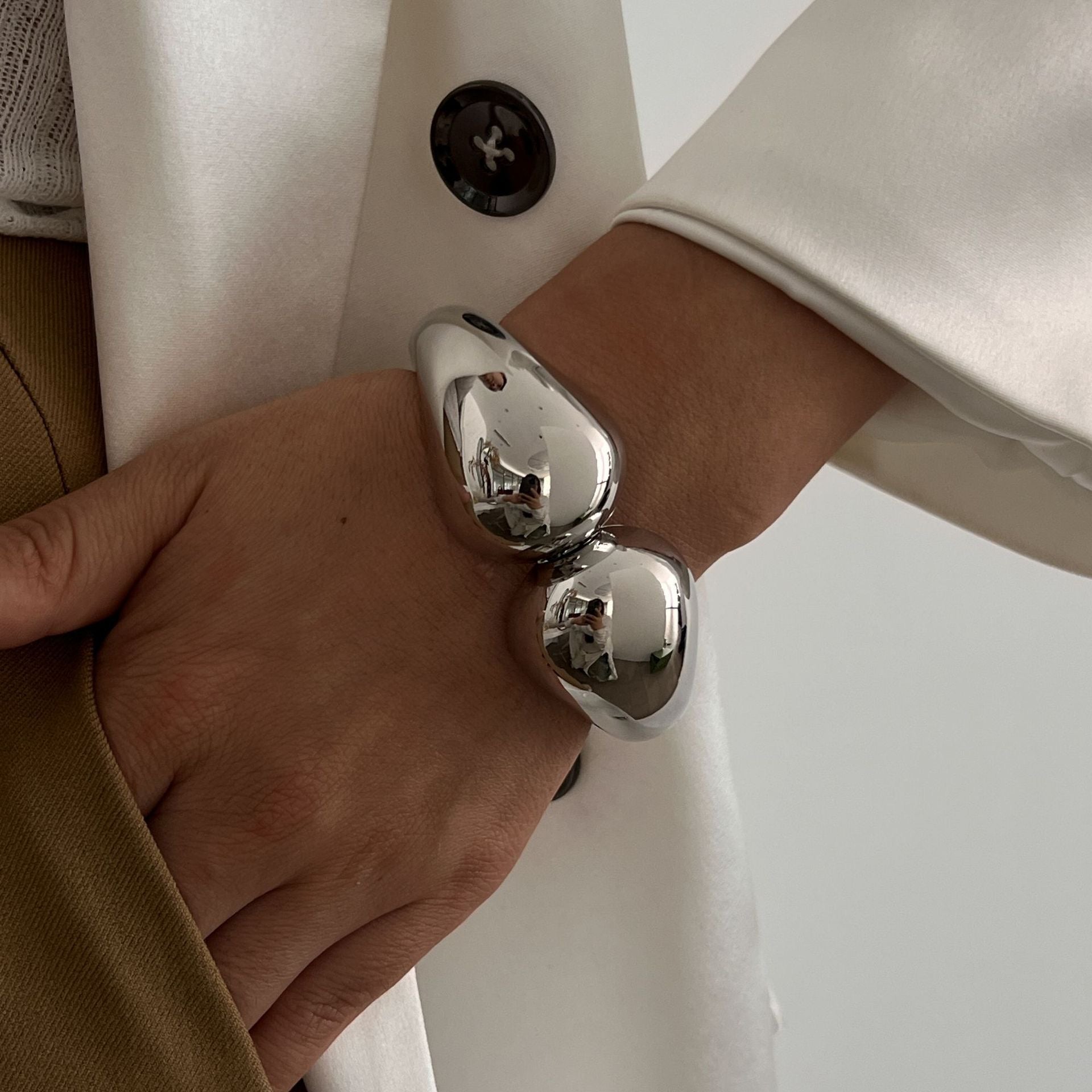 Bangle chic hip hop simple Style solid - Lizi Yarce Accesories