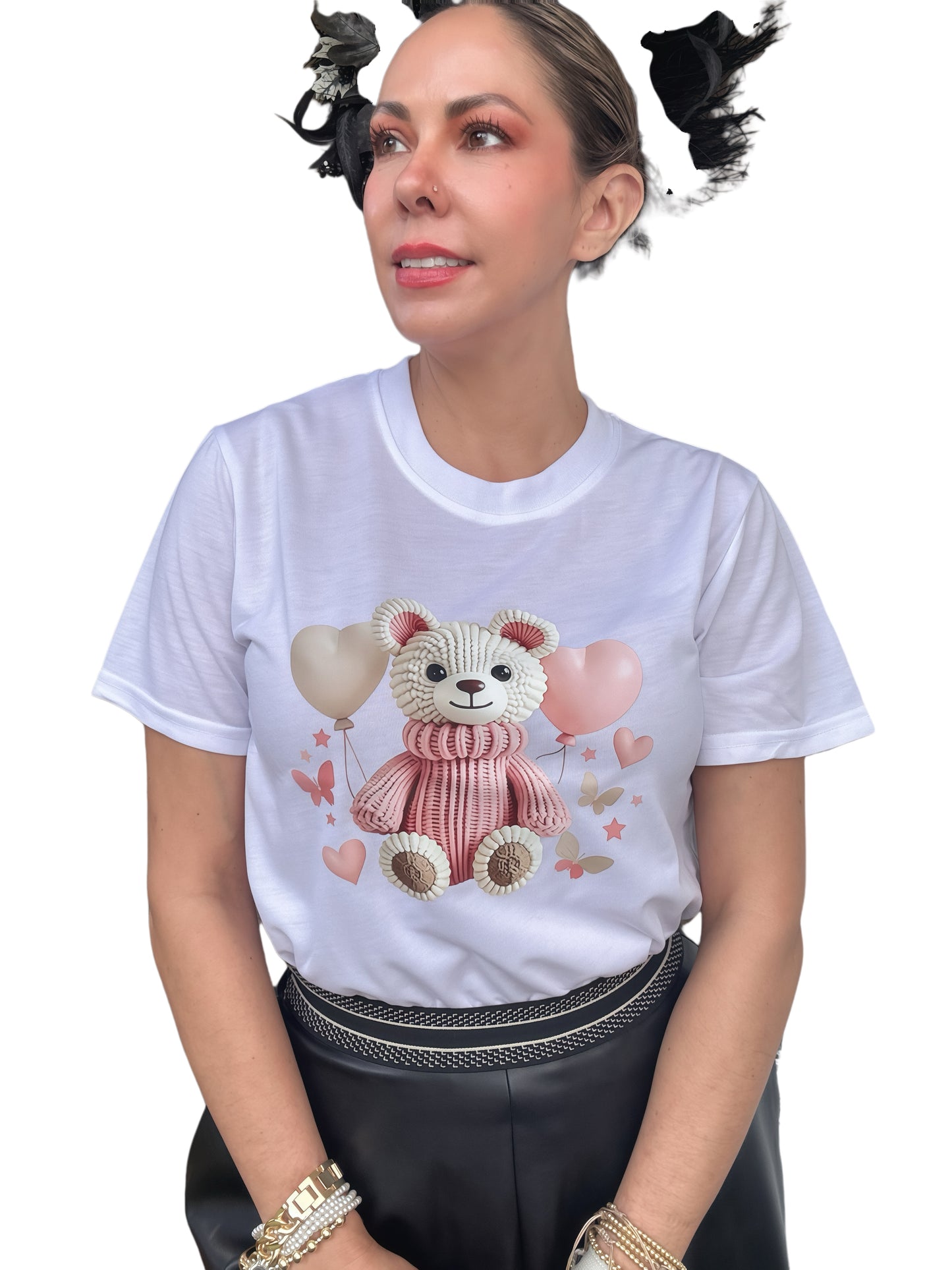 3D Graphic Bear Ballon’s Tshirt for women - Lizi Yarce Accesories