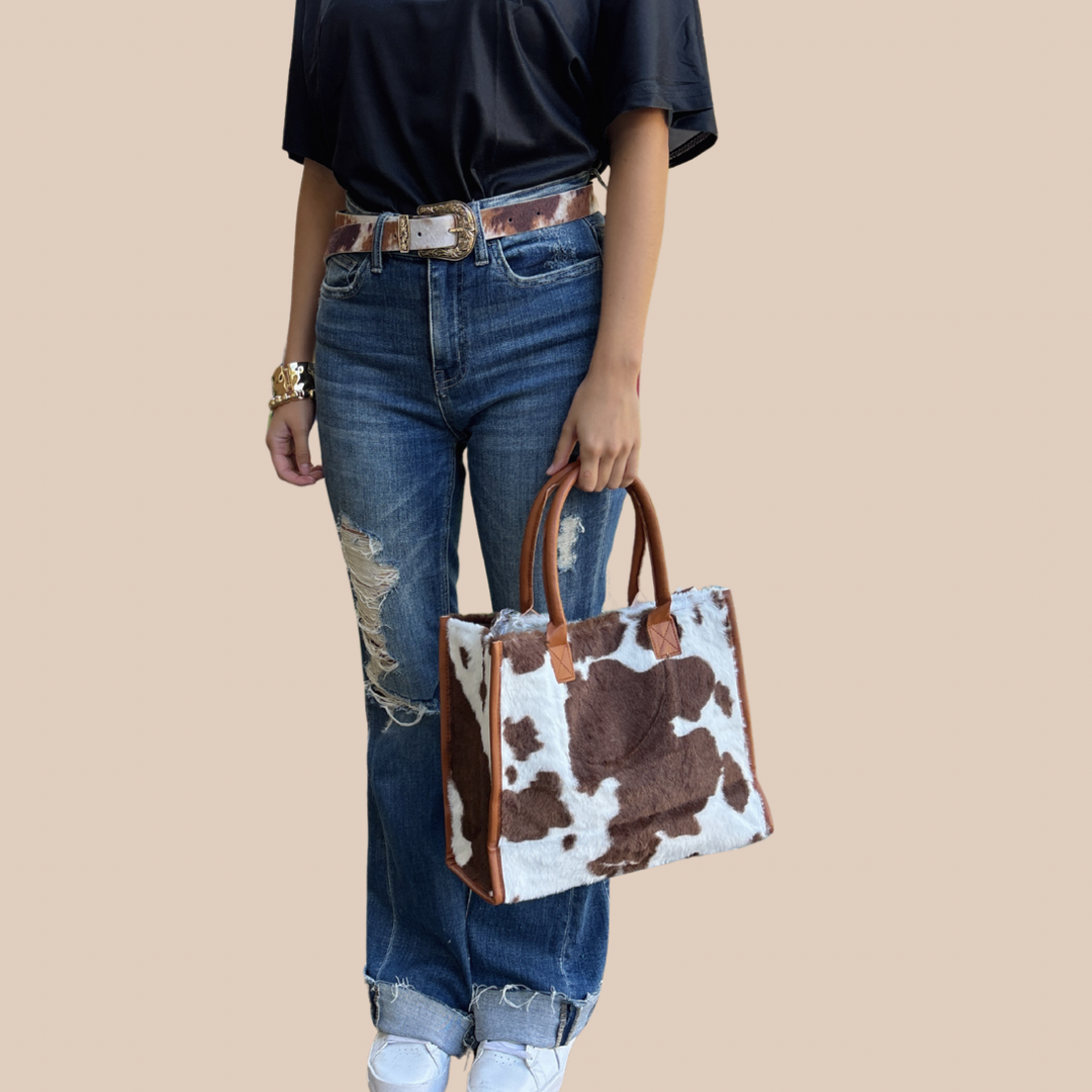 Women classic cow purse medium - Lizi Yarce Accesories