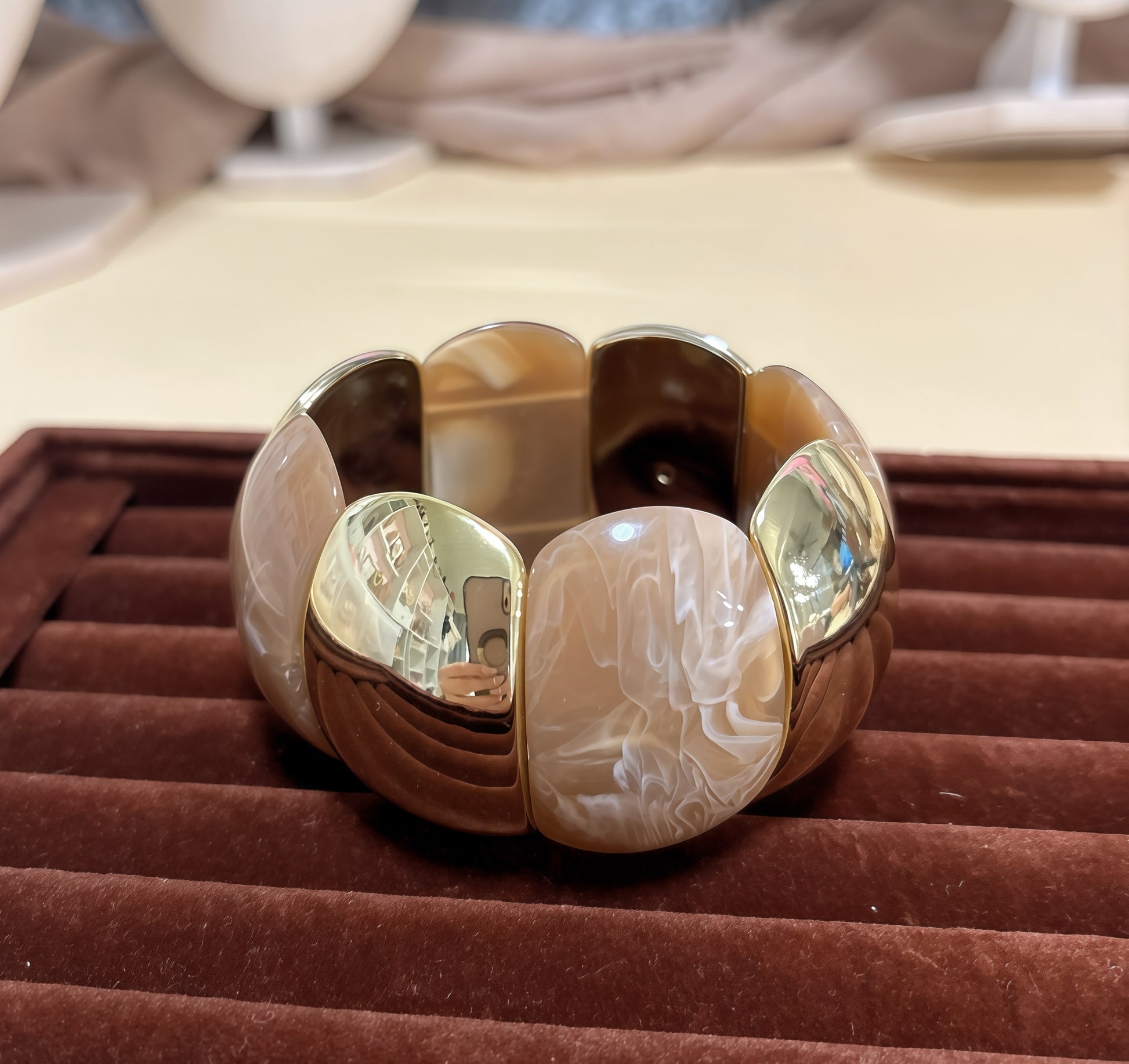 Resin Bracelet women Vintage Acetate Pattern Leopard Print Handmade Crafted - Lizi Yarce Accesories