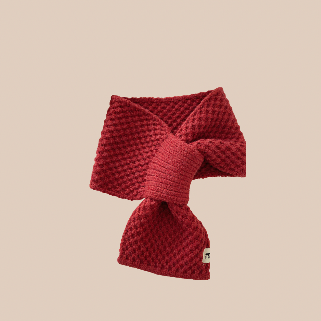 Women simple Korean style Red scarf - Lizi Yarce Accesories