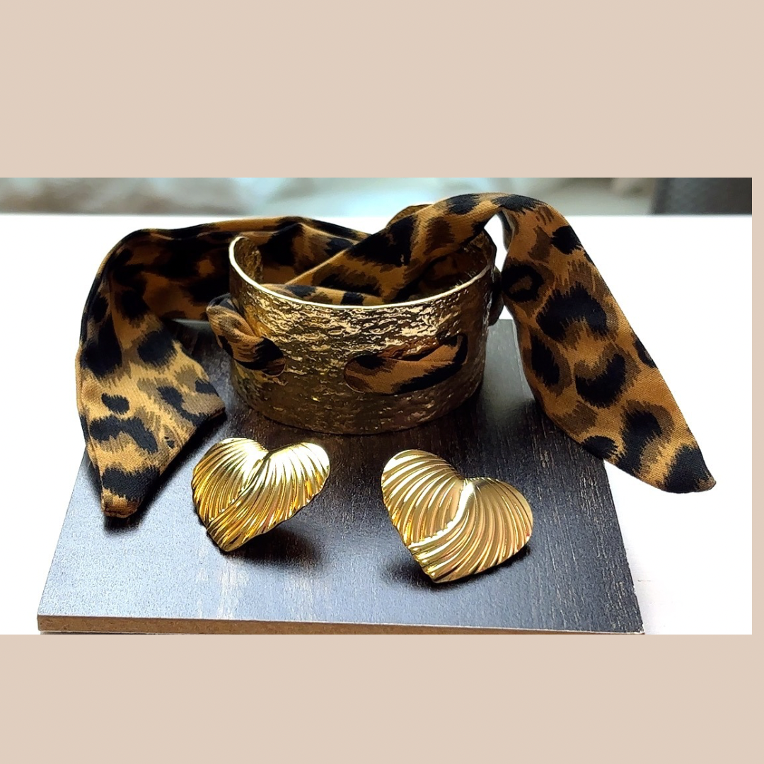Retro Streetwear Leopard alloy Satin Bangle - Lizi Yarce Accesories