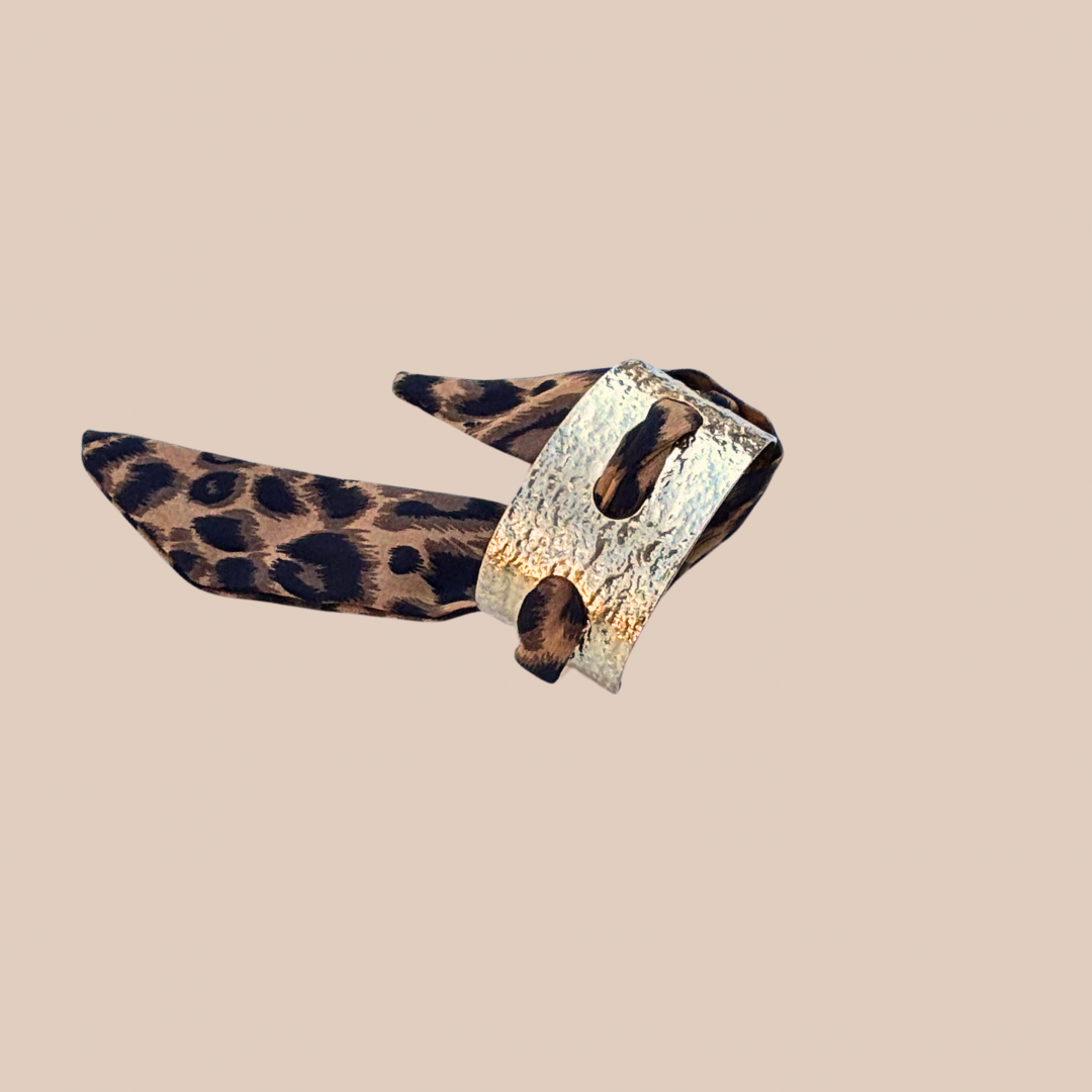 Retro Streetwear Leopard alloy Satin Bangle - Lizi Yarce Accesories