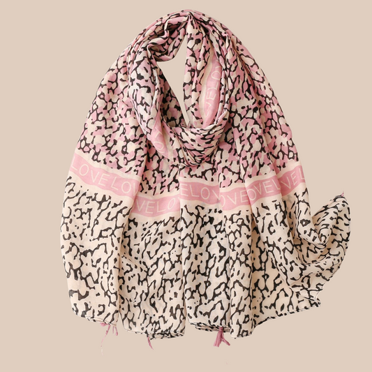 Fashion Leopard printing winter Scarve pink - Lizi Yarce Accesories