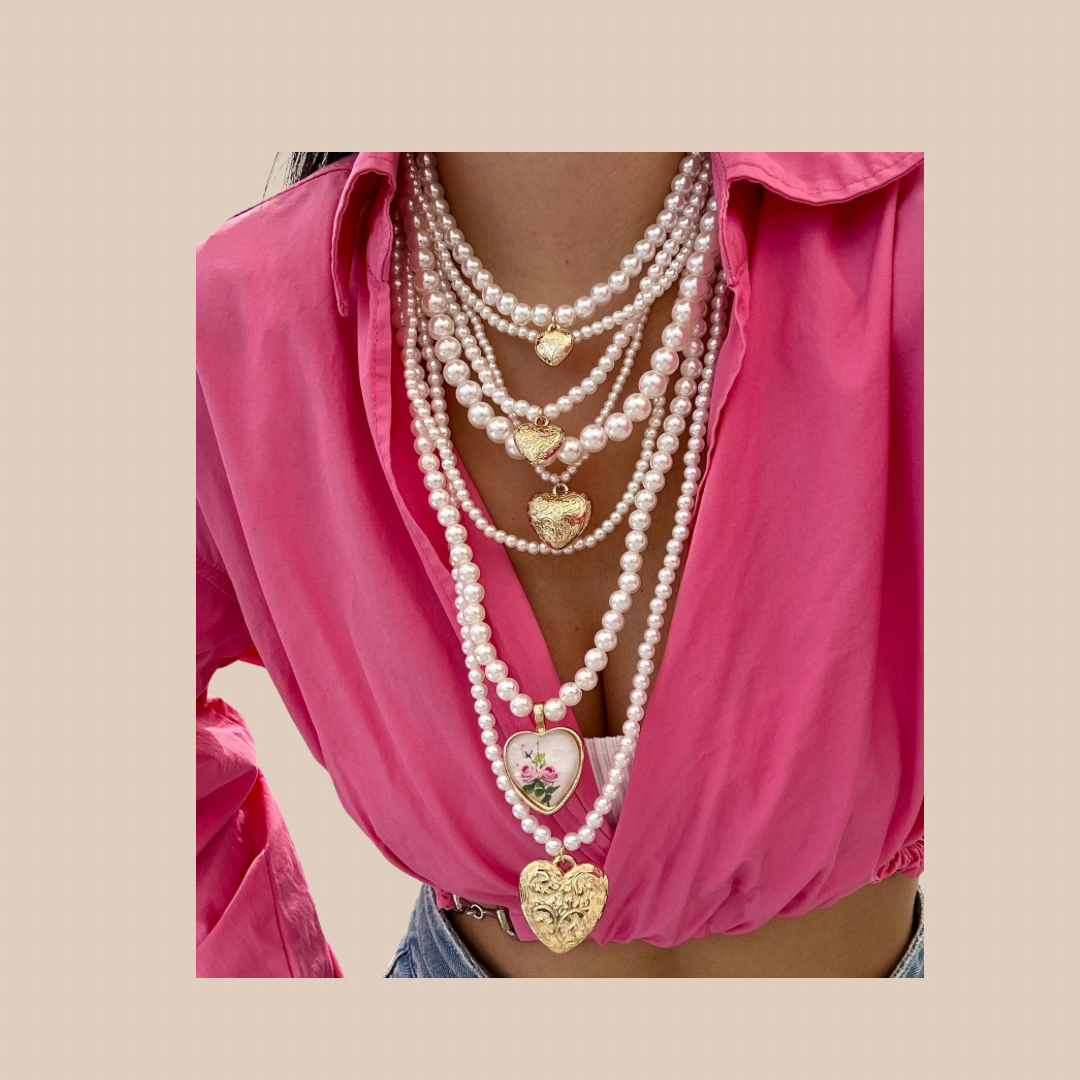 European long size beads Pearl Retro Necklace - Lizi Yarce Accesories