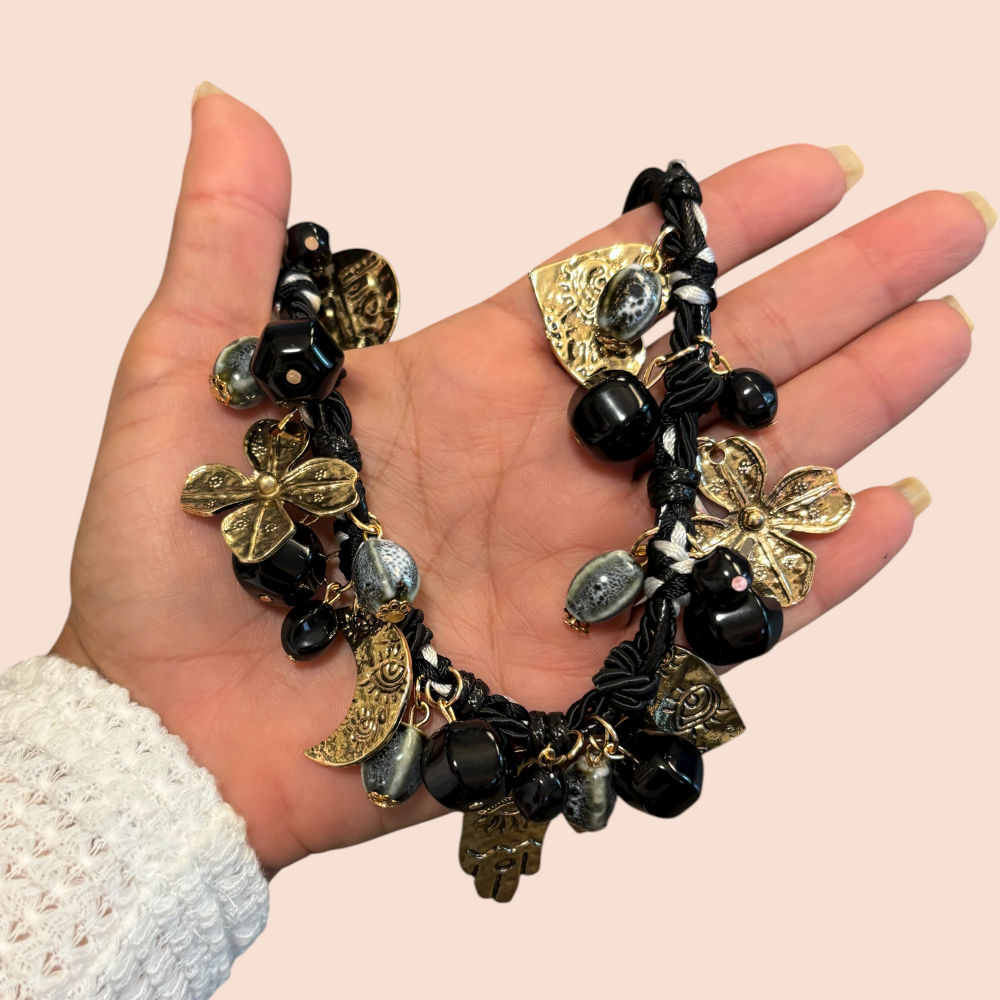 Necklace beaded fashionable floral - Lizi Yarce Accesories