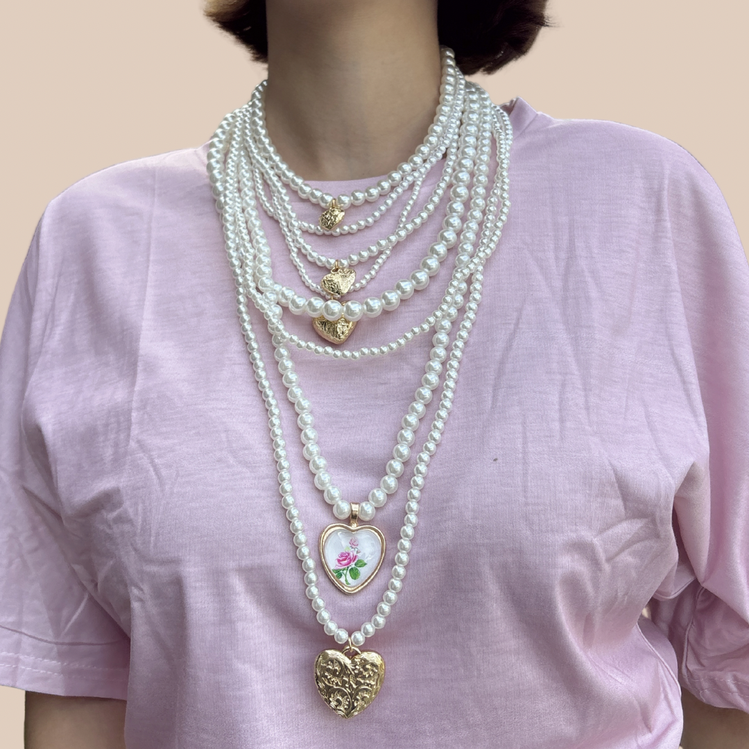 European long size beads Pearl Retro Necklace - Lizi Yarce Accesories