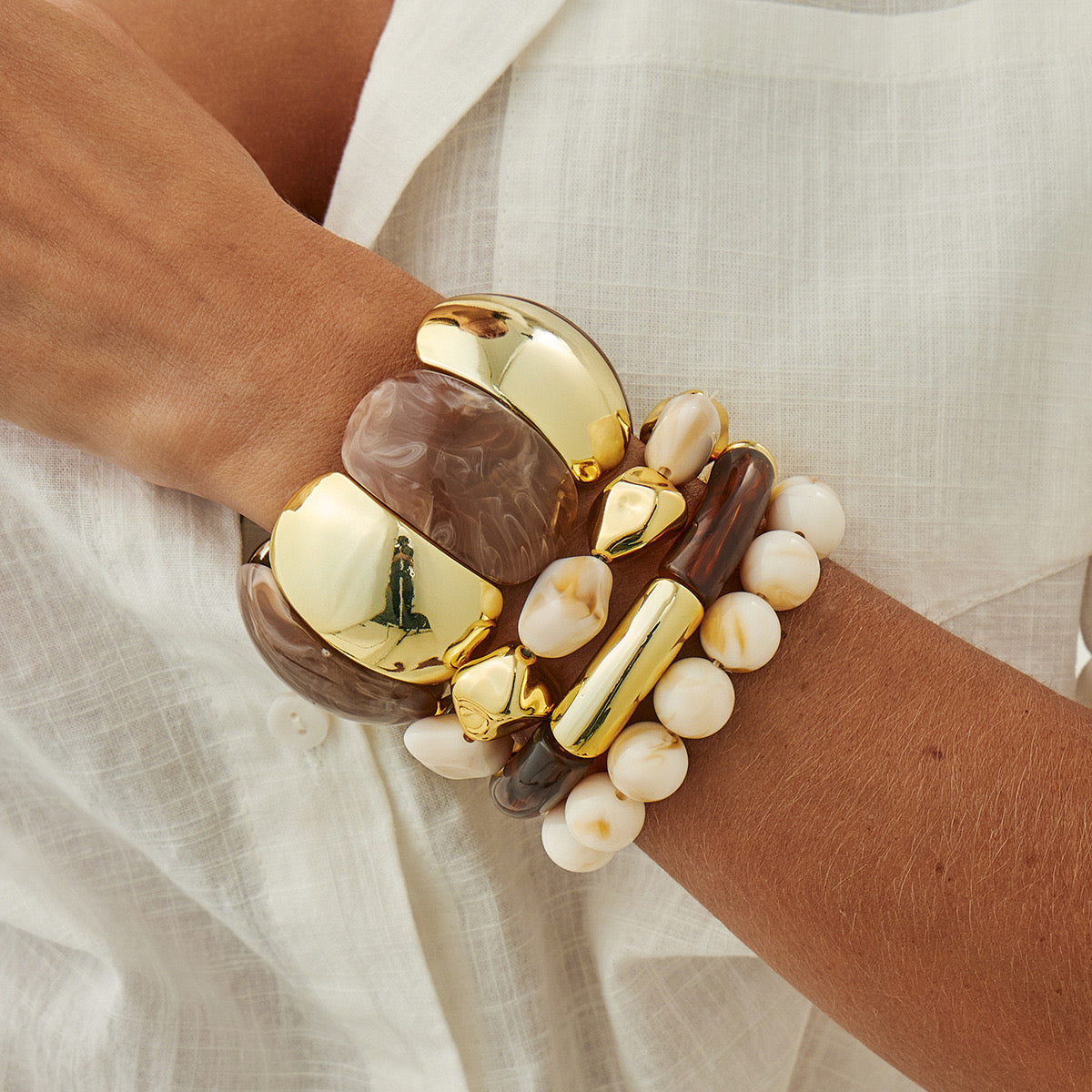 Resin Bracelet women Vintage Acetate Pattern Leopard Print Handmade Crafted - Lizi Yarce Accesories