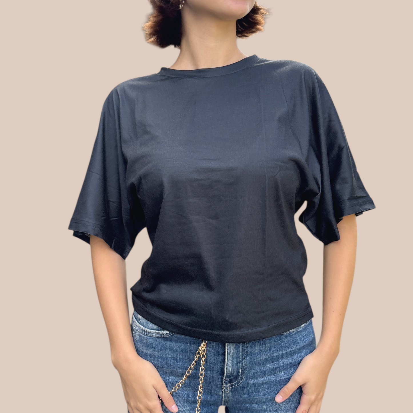 Tshirt Korean Style Casual Black Color