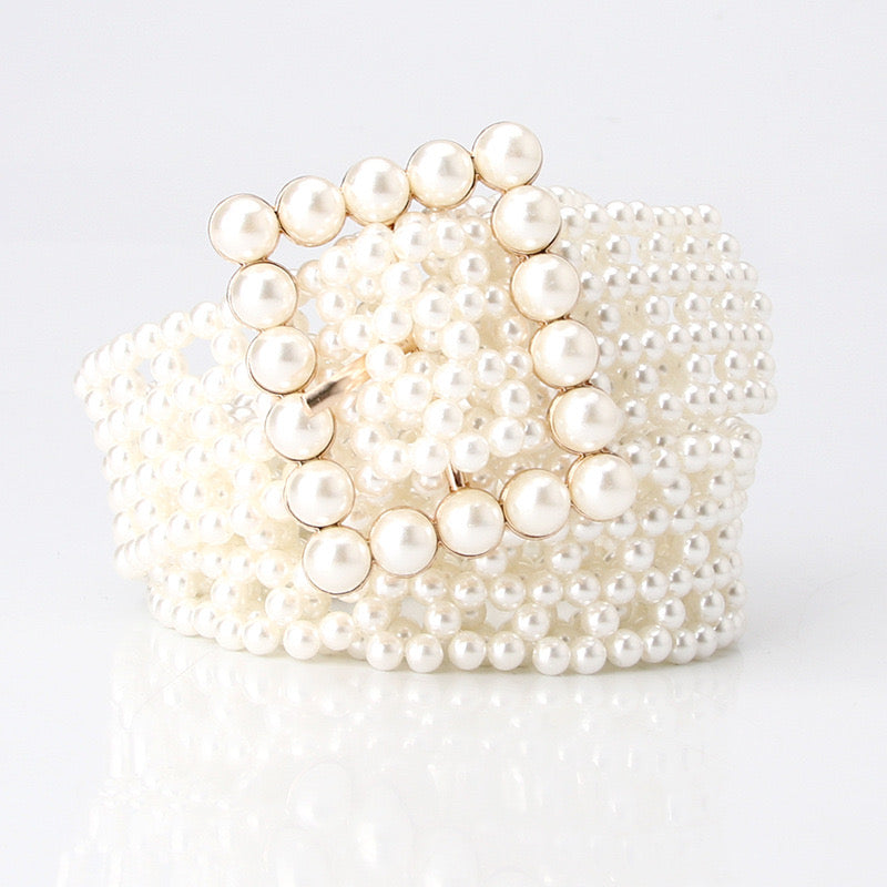 Pearl Beaded Belt Fashion - Lizi Yarce Accesories