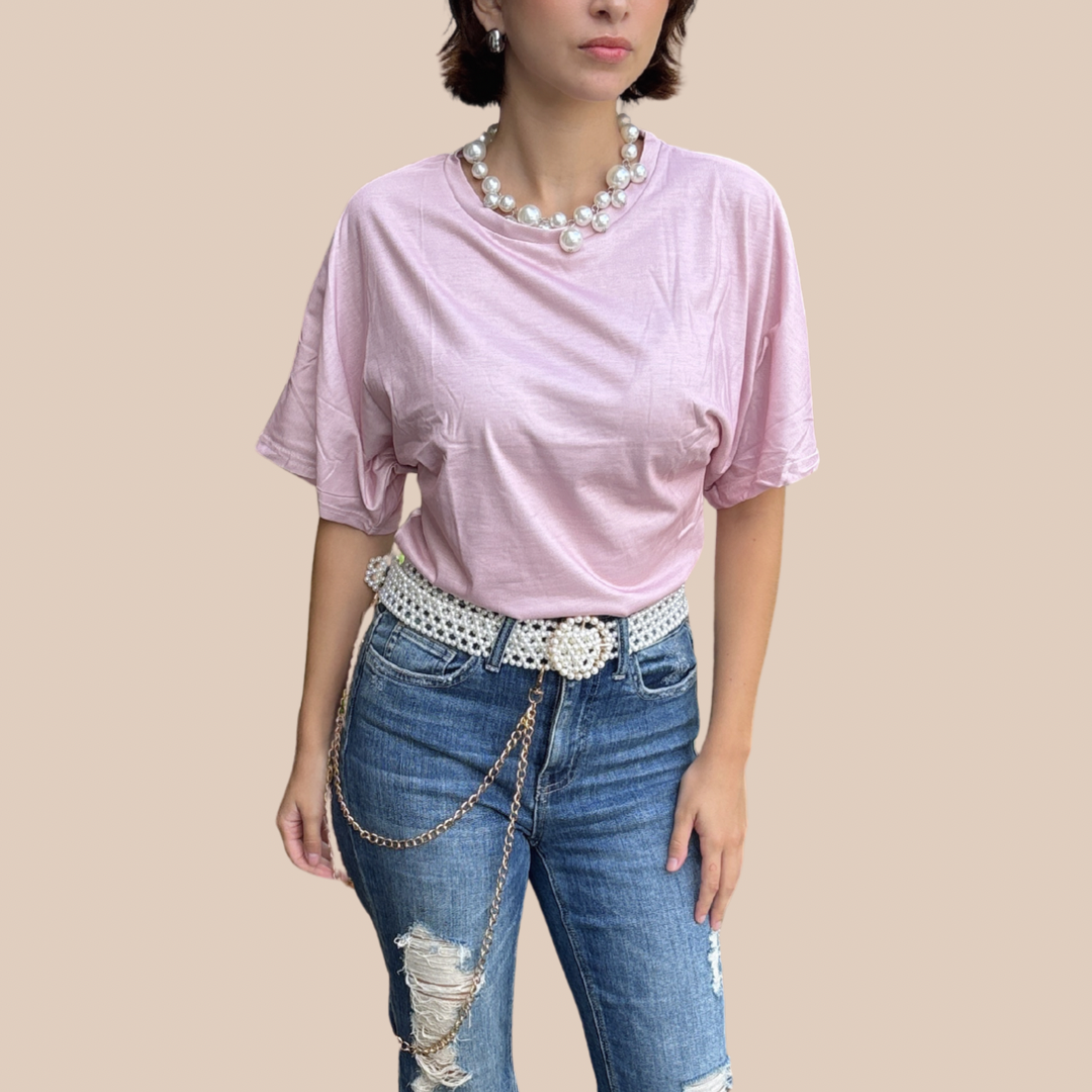 Round tassel platin necklace Silver color - Lizi Yarce Accesories