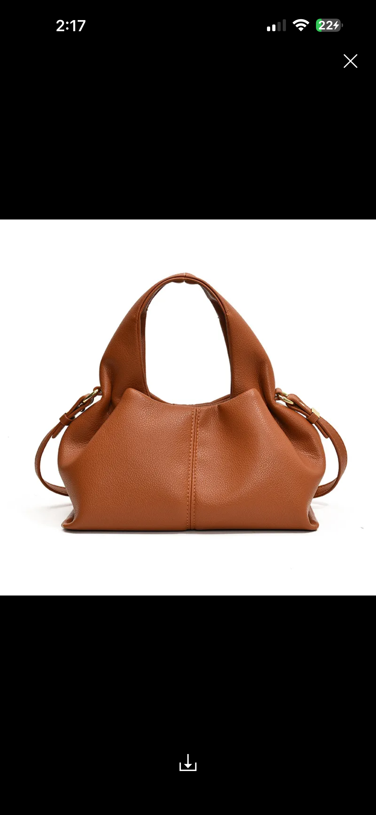Casual ruched classic Marrón Bag - Lizi Yarce Accesories