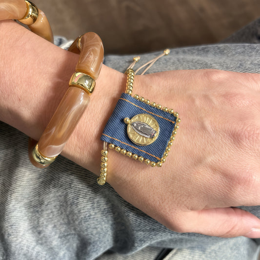 Vintage Lady Of Guadalupe Scapulary  Ajusted bracelets