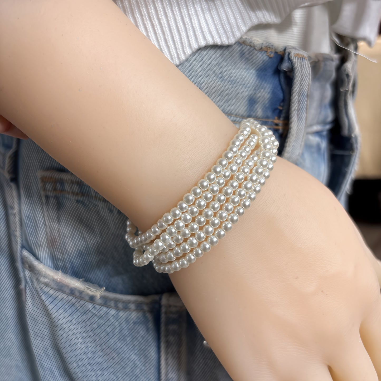 elegant geometric solid Color Shell pearls