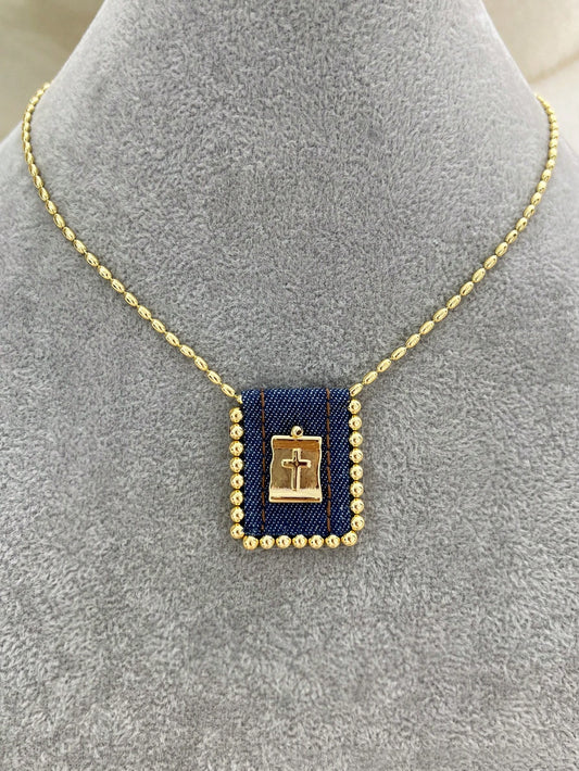 Scapulary Saint Cross Necklaces - Lizi Yarce Accesories