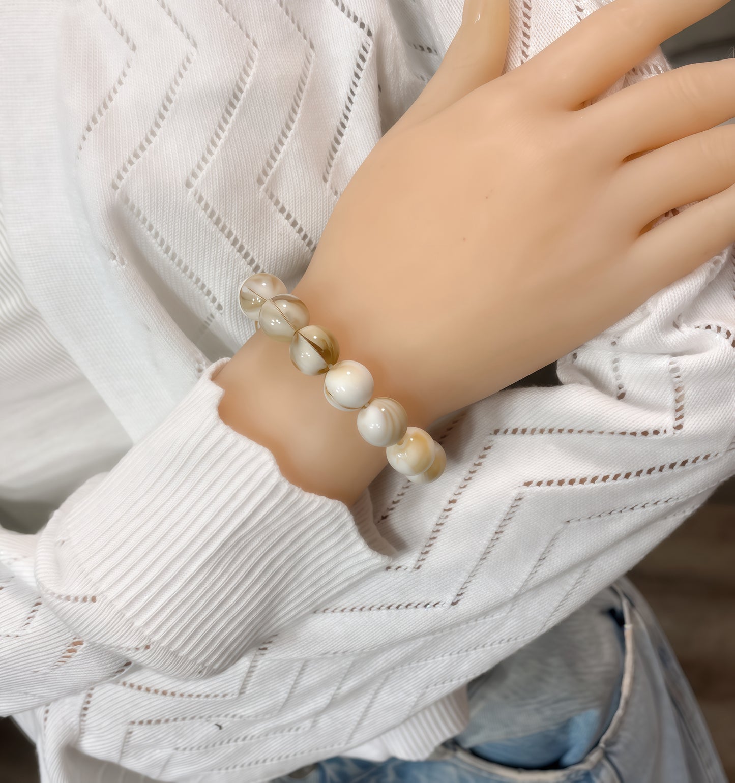 Resin Bracelet women Vintage Acetate Pattern Marmol print Handmade Crafted (Copia)