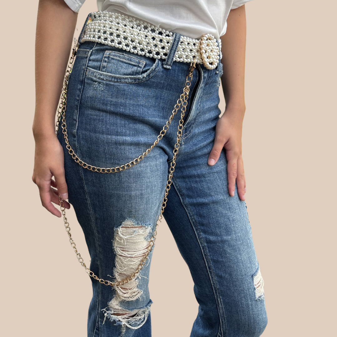 Pearl Beaded Belt Fashion - Lizi Yarce Accesories
