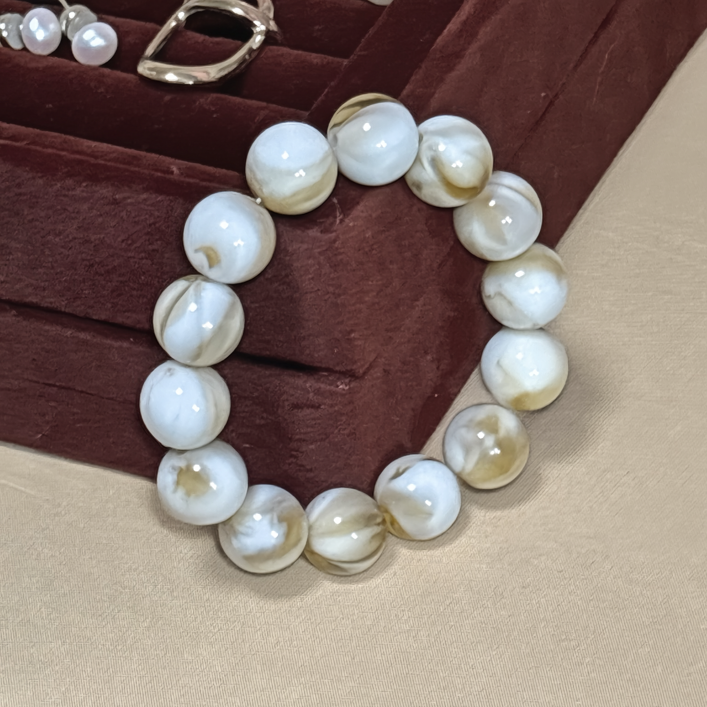 Resin Bracelet women Vintage Acetate Pattern Marmol print Handmade Crafted (Copia)