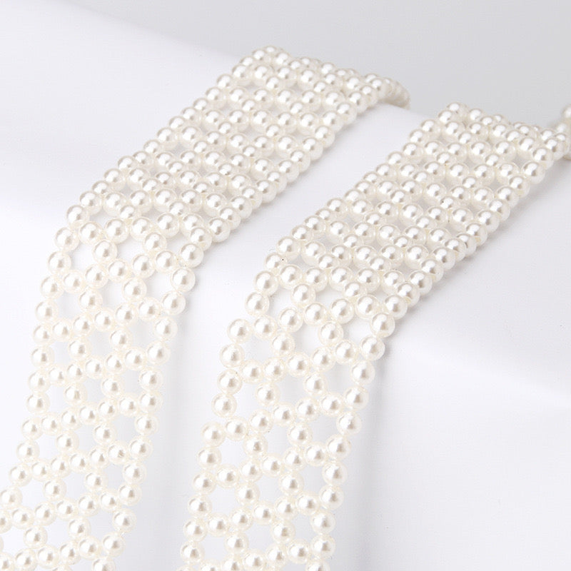 Pearl Beaded Belt Fashion - Lizi Yarce Accesories