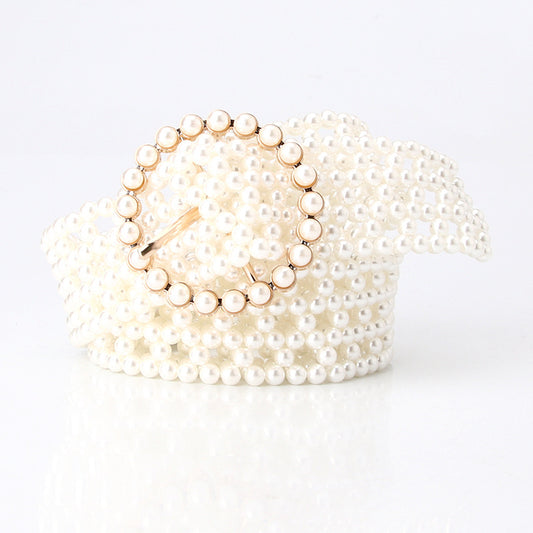 Pearl Beaded Belt Fashion - Lizi Yarce Accesories