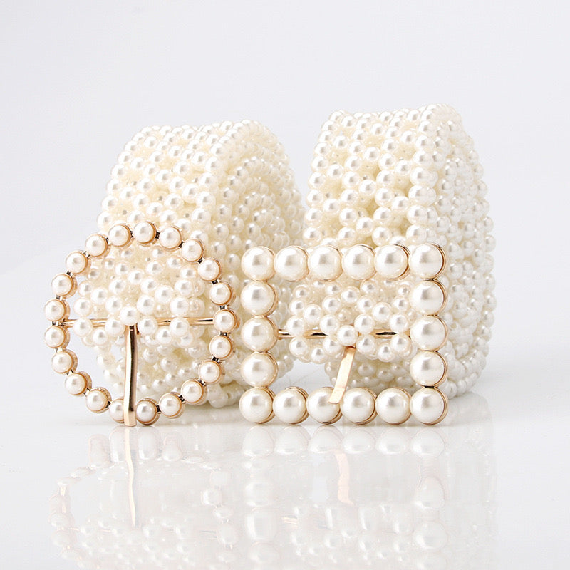 Pearl Beaded Belt Fashion - Lizi Yarce Accesories