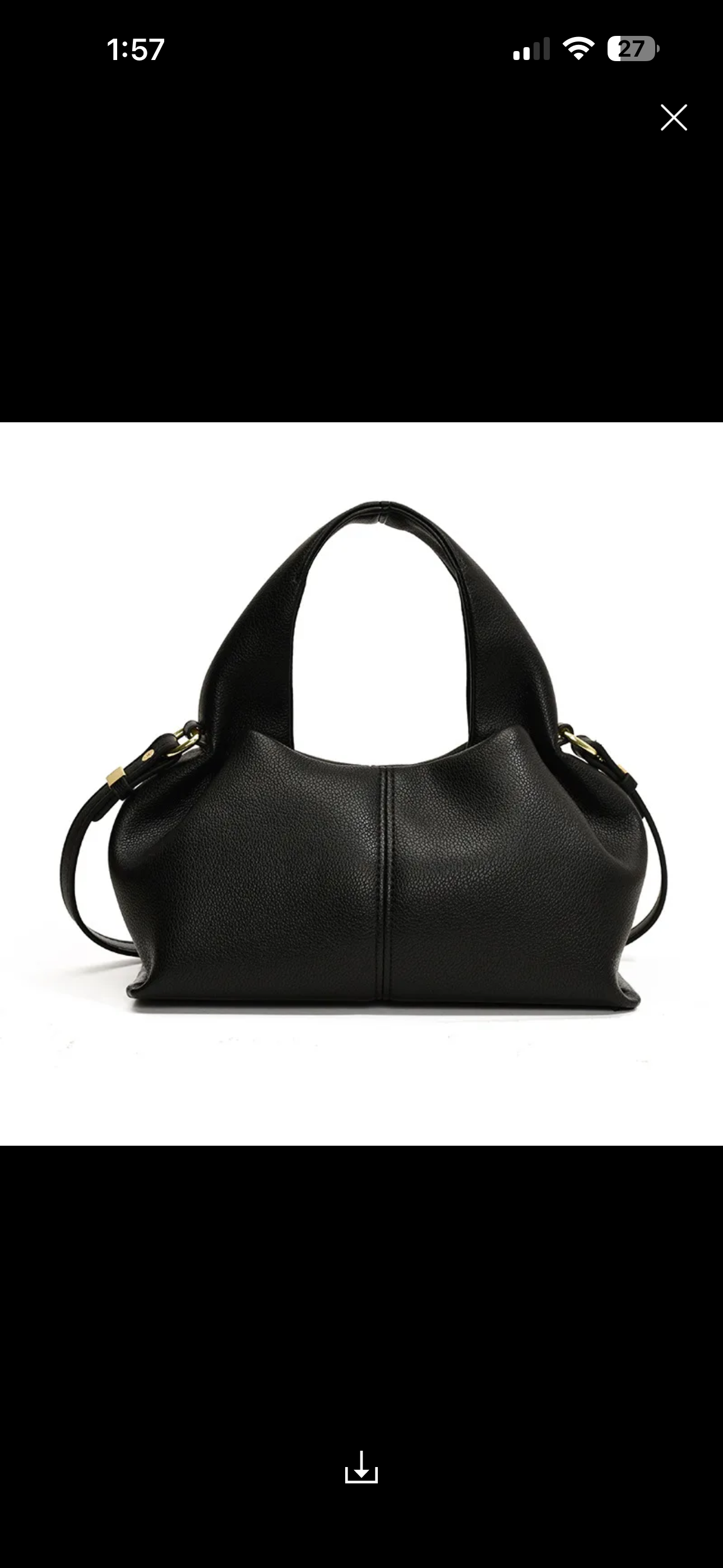 Casual ruched classic Black Purse - Lizi Yarce Accesories