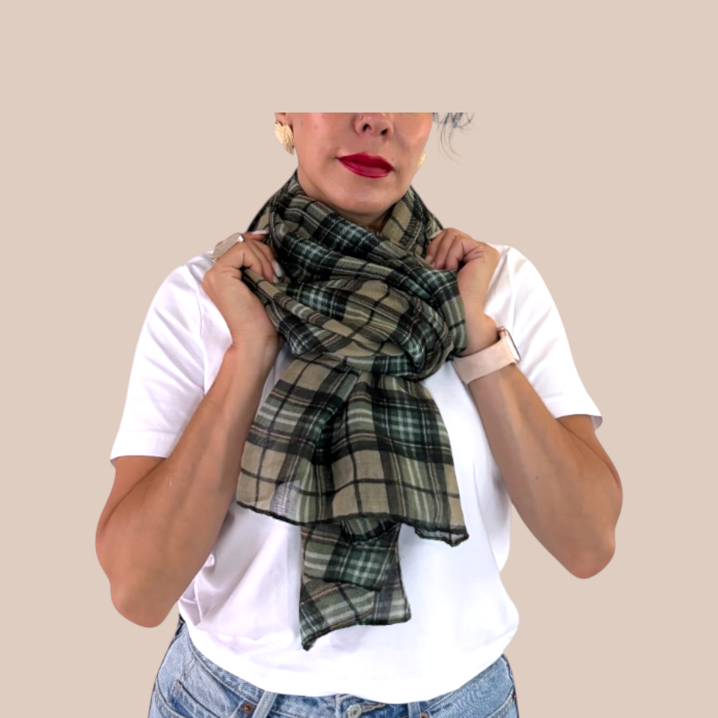 (Copy) Assorted Color Plaid Print Scarves