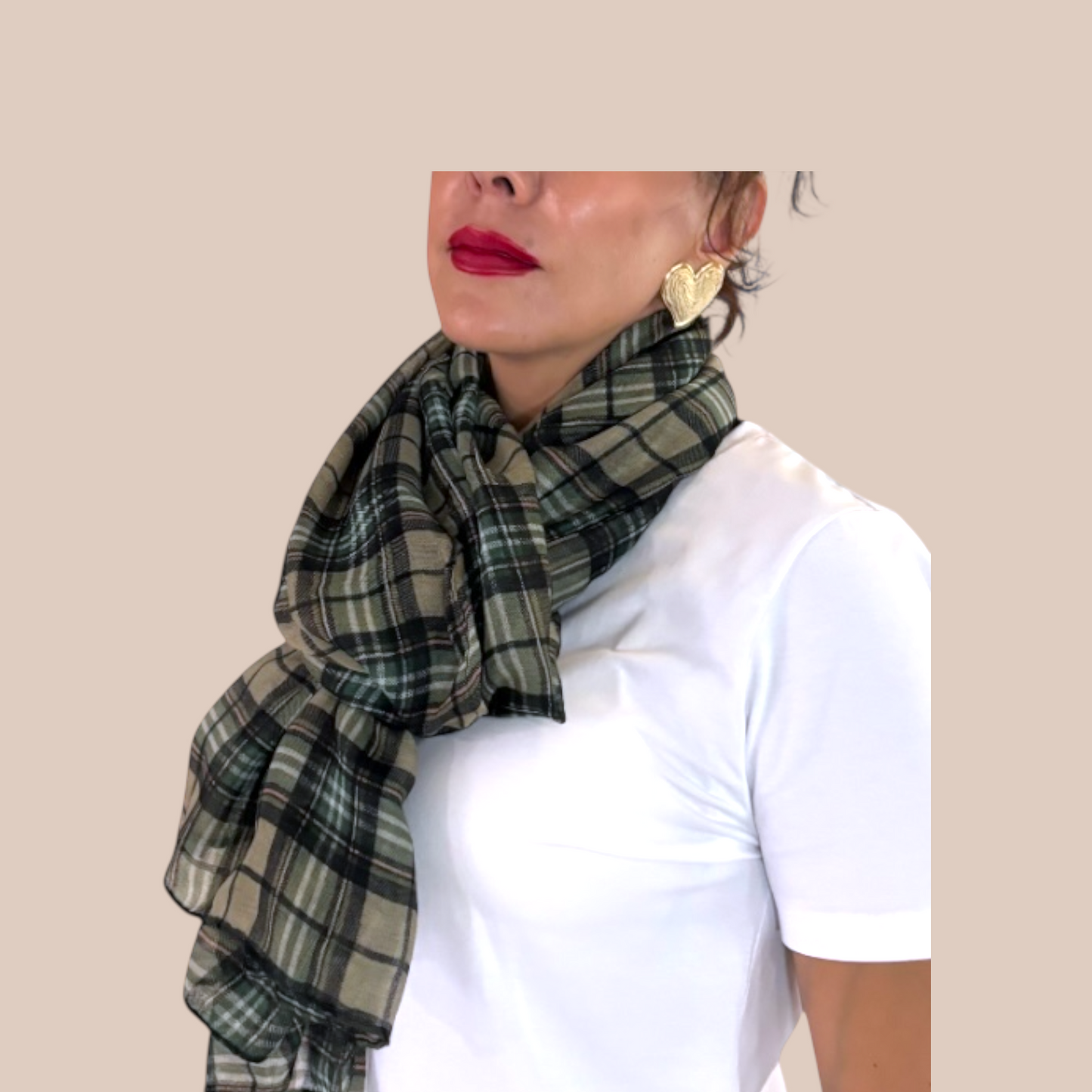 (Copy) Assorted Color Plaid Print Scarves
