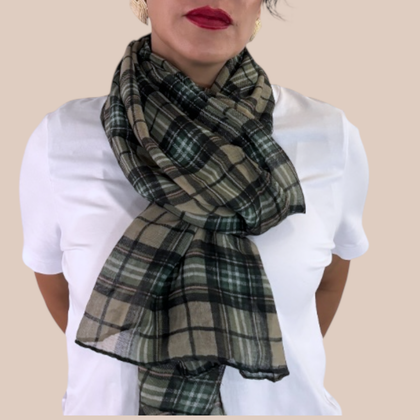 (Copy) Assorted Color Plaid Print Scarves