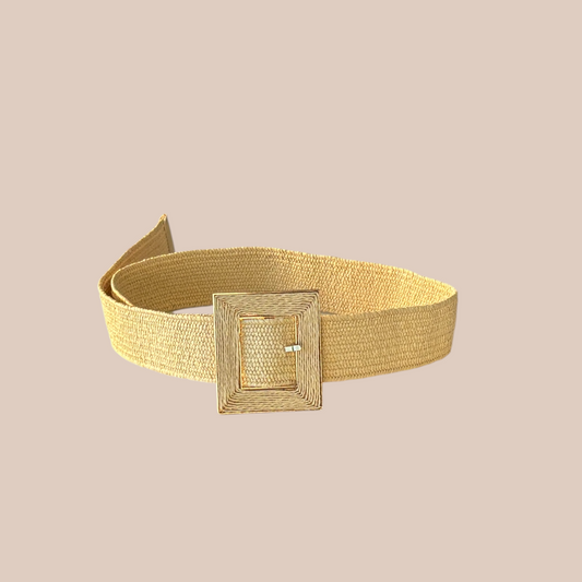 New Pp Stra Woven Square Buckle Fashion Casual Belt