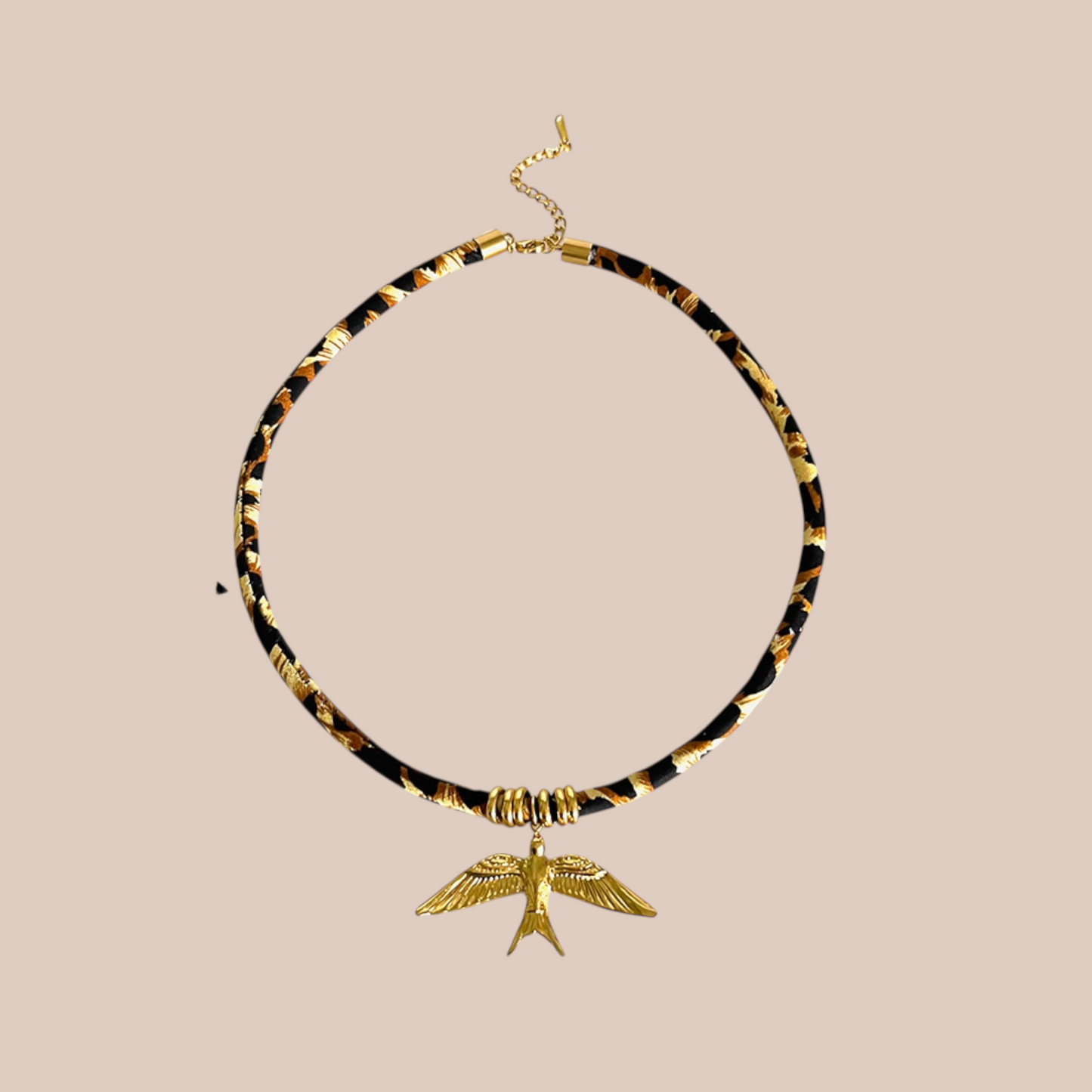 Pendan Swallow Neckles Leopard Steel Nylon Stainless still