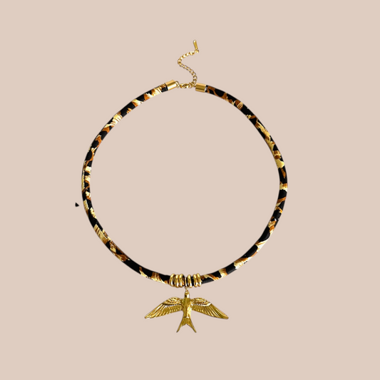 Pendan Swallow Neckles Leopard Steel Nylon Stainless still